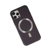 Joy Tekno iPhone 12 Pro Max Kılıf Coco Deri Magneticsafe Silikon - Derin Mor