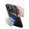 Joy Tekno iPhone 14 Pro Dart Karbon Magsafe Kapak - Siyah