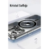 Joy Tekno iPhone 15 Pro Max Kılıf Crystal Magsafe Kapak - Şeffaf