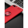 iPhone 7 Plus Kılıf Range Yüzüklü Silikon - Kırmızı