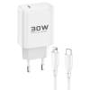 Joy Tekno JK89 30W Type-C Çıkışlı Ekstra DC66 1M Type-C to Lightning  Kablolu PD Şarj Cihazı - Beyaz