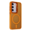 Joy Tekno Samsung Galaxy S24 Plus Flet Lens Magsafe Kapak - Turuncu