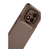 Xiaomi Redmi Note 14 Pro Plus Kılıf Auto Focus Karbon Kapak - Kahverengi