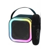 Karaoke Kablosuz Hoparlör Mikrofonlu Rgb Işıklı Bluetooth Speaker Tf Kart/usb Siyah