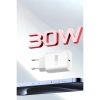 Konfulon C87C 30W Type-C Çıkışlı Ekstra DL50 1M Type-C to Lightning Kablolu PD Şarj Cihazı - Beyaz
