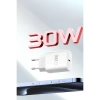 Konfulon C87C 30W Type-C Çıkışlı Ekstra DL51 1M Type-C to Type-C Kablolu PD Şarj Cihazı - Beyaz