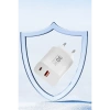 Konfulon C89Q 1 Adet 30W Type-C ve 1 Adet 22.5W USB Çıkışlı Ekstra DL49 1M USB to Type-C Kablolu PD Şarj Cihazı - Beyaz