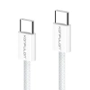 Konfulon DC130 2M 60W Type-C to Type-C Örgülü Hızlı Şarj Kablosu - Beyaz