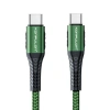 Konfulon DC43 Type-C to Type-C 1M Örgü 60W Hızlı Şarj Kablo - Yeşil