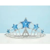 Mavi Yıldız Taşlı Plastik Kraliçe Prenses Elsa Tacı Çocuk Boy