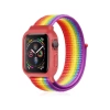 Newface Apple Watch 42mm Hasırlı Cırtcırtlı Kasalı Kordon