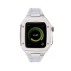 Newface Apple Watch 45mm Metal Petek Kasalı Kordon - Gümüş