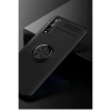 Newface Huawei P Smart S Kılıf Range Yüzüklü Silikon - Siyah