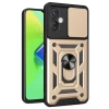 Newface İnfinix Hot 30 4G Kılıf Pars Lens Yüzüklü Silikon - Gold