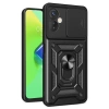 Newface İnfinix Hot 30 4G Kılıf Pars Lens Yüzüklü Silikon - Siyah