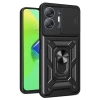 Newface İnfinix Hot 30 5G Kılıf Pars Lens Yüzüklü Silikon - Siyah