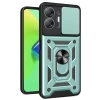 Newface İnfinix Hot 30 5G Kılıf Pars Lens Yüzüklü Silikon - Yeşil