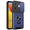 Newface İnfinix Zero 30 4G Kılıf Pars Lens Yüzüklü Silikon - Lacivert