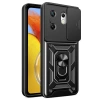 Newface İnfinix Zero 30 4G Kılıf Pars Lens Yüzüklü Silikon - Siyah