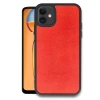 Newface iPhone 11 Kılıf Aras Deri Kapak - Kırmızı