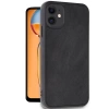 Newface iPhone 11 Kılıf Aras Deri Kapak - Siyah