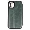 Newface iPhone 11 Kılıf Flip Cover - Koyu Yeşil