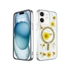 Newface iPhone 12 Kılıf Daisy Simli Magsafe Kapak - Gold