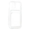 Newface iPhone 12 Kılıf Kart Şeffaf Silikon - Şeffaf