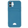 Newface iPhone 12 Kılıf Kelvin Kartvizitli Silikon - Mavi