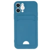 Newface iPhone 12 Kılıf Kelvin Kartvizitli Silikon - Mavi