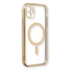 Newface iPhone 12 Kılıf Magneticsafe Lazer Silikon - Gold