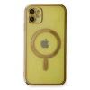 Newface iPhone 12 Kılıf Magneticsafe Lazer Silikon - Gold