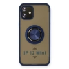 Newface iPhone 12 Kılıf Montreal Yüzüklü Silikon Kapak