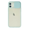 Newface iPhone 12 Kılıf Palm Buzlu Kamera Sürgülü Silikon