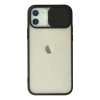 Newface iPhone 12 Kılıf Palm Buzlu Kamera Sürgülü Silikon