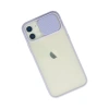 Newface iPhone 12 Kılıf Palm Buzlu Kamera Sürgülü Silikon