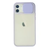 Newface iPhone 12 Kılıf Palm Buzlu Kamera Sürgülü Silikon