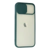 Newface iPhone 12 Kılıf Palm Buzlu Kamera Sürgülü Silikon