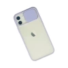Newface iPhone 12 Kılıf Palm Buzlu Kamera Sürgülü Silikon