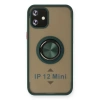Newface iPhone 12 Mini Kılıf Montreal Yüzüklü Silikon Kapak