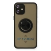 Newface iPhone 12 Mini Kılıf Montreal Yüzüklü Silikon Kapak