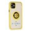 Newface iPhone 12 Mini Kılıf Montreal Yüzüklü Silikon Kapak