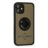 Newface iPhone 12 Mini Kılıf Montreal Yüzüklü Silikon Kapak