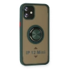 Newface iPhone 12 Mini Kılıf Montreal Yüzüklü Silikon Kapak