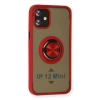 Newface iPhone 12 Mini Kılıf Montreal Yüzüklü Silikon Kapak