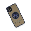 Newface iPhone 12 Mini Kılıf Montreal Yüzüklü Silikon Kapak