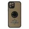 Newface iPhone 12 Pro Max Kılıf Montreal Yüzüklü Silikon Kapak