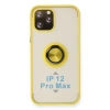 Newface iPhone 12 Pro Max Kılıf Montreal Yüzüklü Silikon Kapak
