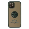 Newface iPhone 12 Pro Max Kılıf Montreal Yüzüklü Silikon Kapak