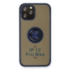Newface iPhone 12 Pro Max Kılıf Montreal Yüzüklü Silikon Kapak